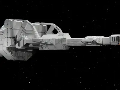 Space Cargo Freighter  Free 3D model