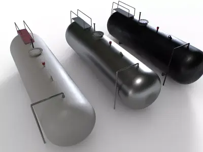 Metal tank container Low-poly 3D model