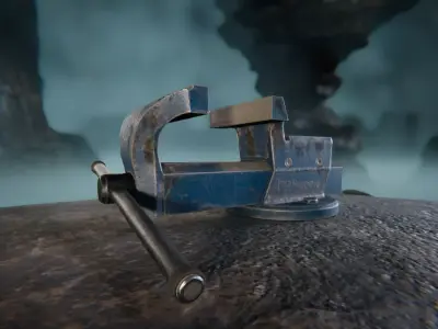 Bench Vise Low-poly 3D model order