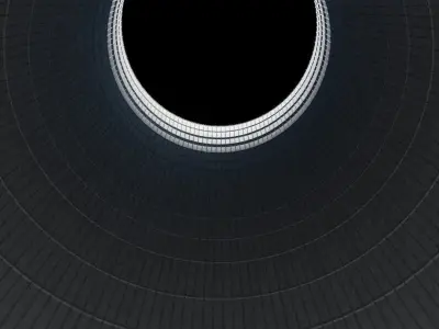 Nuclear Plant Chimney Low-poly 3D model