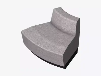 Seating - Contemporary - Blume - Type - Closing - Back - Round Low-poly 3D model purchase