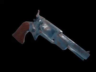 RustRevolver Low-poly 3D model
