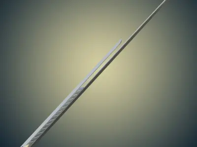 Vibrosonic katana Low-poly 3D model