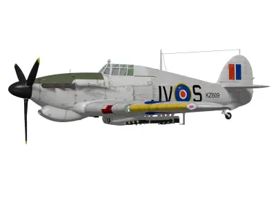 Hawker Hurricane MKIV 3D model