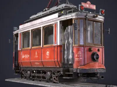 Old Tram Istanbul 3D model purchase