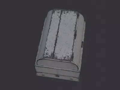 Dun Barracks Dumpster Exterior Low-poly 3D model