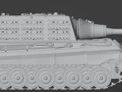 H0 1-87 scale Jagdpanzer VI Jagdtiger 3D print model