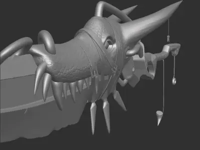 Dinosaur knife 3D Hig Poly Model 3D model