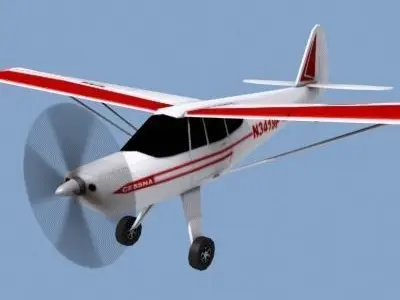 Plane1 airplane flying on sky 3D model