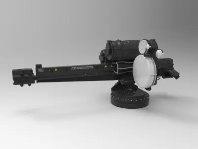 turret 3 futuristic weapon 3D model