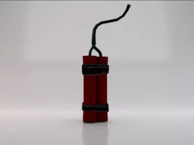 Dynamite Low-poly 3D model purchase