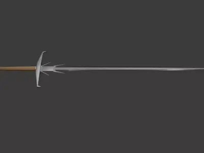 Espadon Two Handed Sword 3D Model Low-poly 3D model