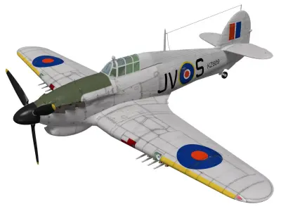 Hawker Hurricane MKIV 3D model