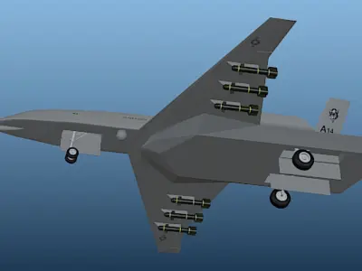 A14A UAV - High Poly 3D Model 3D model