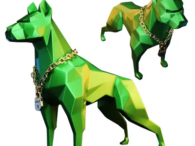Pitbull sculpte 3D model