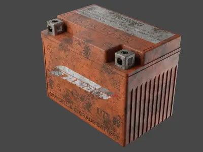 Motorcycle Battery Dirt Low-poly 3D model purchase