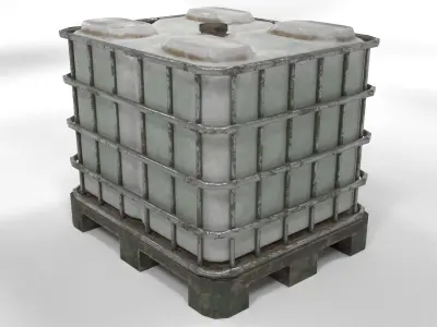 Low poly Liquid pallet Low-poly 3D model