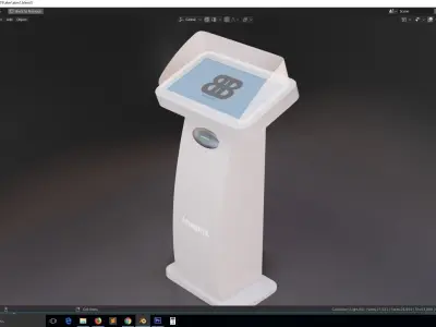 Airport Atm  Low-poly 3D model