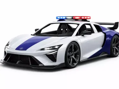 Concept Police Car Futuristic Law Enforcement Vehicle 3D model