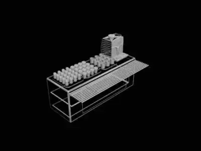 INDUSTRIAL KITCHEN BEVERADE UNIT 3D model