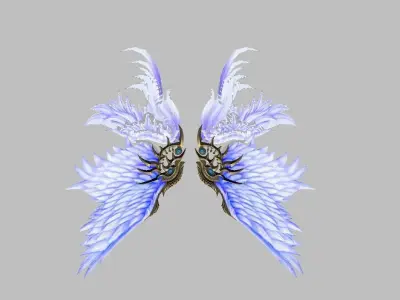 Purple2 Wing Low-poly 3D model