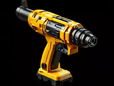 SciFi Cordless Drill Low-poly 3D model