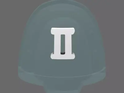 Space Knights V10B Standard Roman Numeral 02 Shoulder Symbols 3D print model