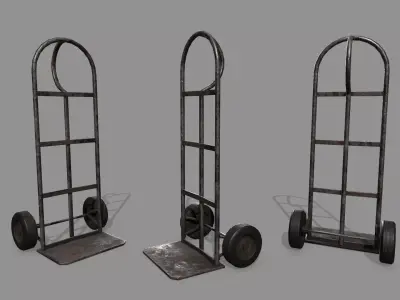 Trolley hand truck - hand truck Low-poly 3D model