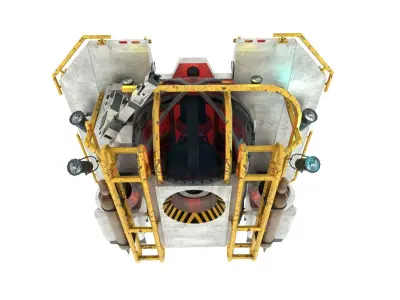 Submarine Low-poly 3D model 2