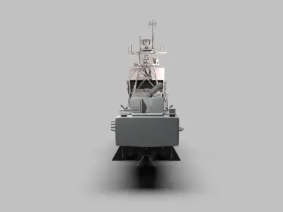 INS Mivtach Warship 3D print model