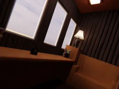 7 cabins steam train  3D model