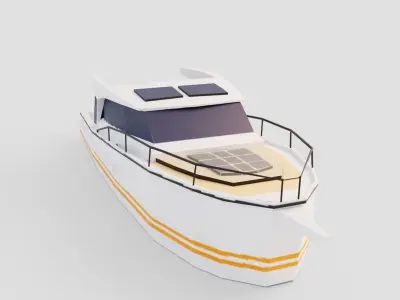 Free Low Poly Yacht Free low-poly 3D model