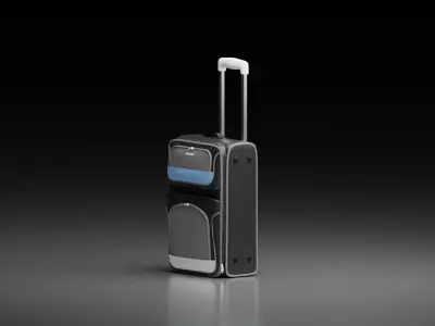 Simple Modern Suitcase 3D model