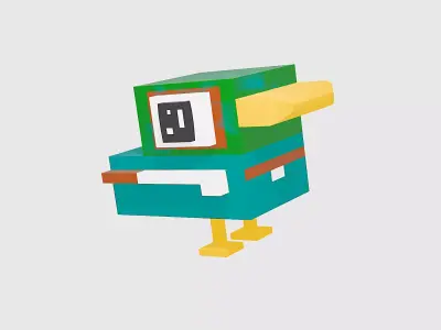 Minecraft Duck Free low-poly 3D model