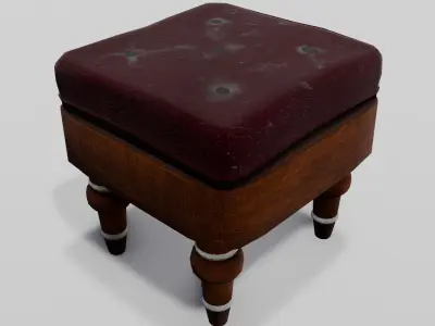 Stool Chair 3D Model Low-poly 3D model