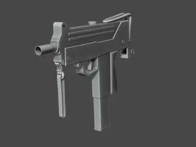 MAC 10 from csgo Low-poly 3D model