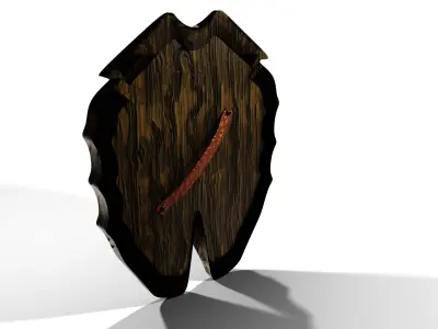 Medieval Shield Low-poly 3D model 11