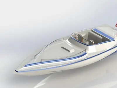 Speedboat boat 3D print model
