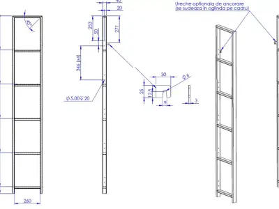 Modern Metal Shelving Unit 3D model