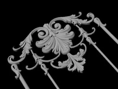 dekor gold ornate frame 3D model