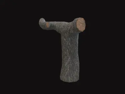 Medieval Tree Trunk V05 Low-poly 3D model