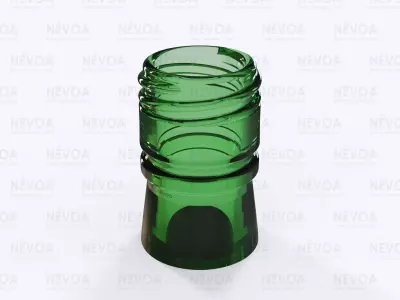 Glass finish - GME 30 14 - 28H 44 SB 2-start thread pilfer proof 3D model