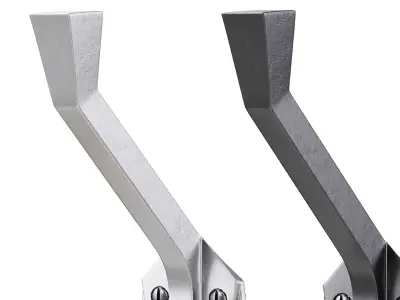 Renovator Supply Heavy Duty Coat Hooks Double Hook Coat Hanger 3D model