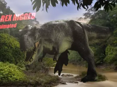 V- REX RIGGED 3D model