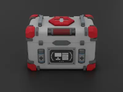 Futuristic Medical Kit Box Free low-poly 3D model