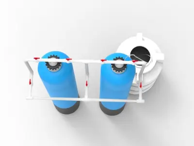 Storage Water Softener 3D model