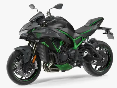 Kawasaki Z H2 2023 Hypersport Motorcycle 3D model