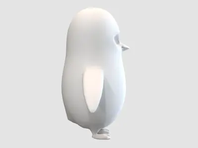 basic cartoon penguin  3D model