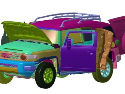Toyota FJ Cruiser  2013 Vehicle 3d scan model 3D model 3D model