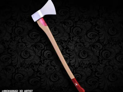 Tactical axe Free low-poly 3D model buy